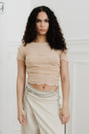 BASERANGE Aroostook T-shirt TOAR-CG-SP24 pink camel